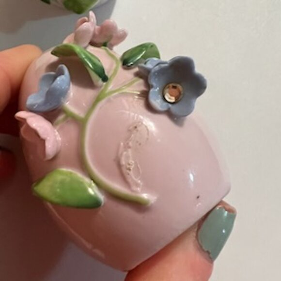 Vintage Japanese Floral Egg S&P Shakers RARE - Picture 8 of 16